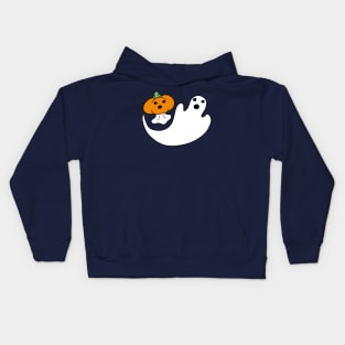 Ghost and Pumpkin Ghost Kids Hoodie